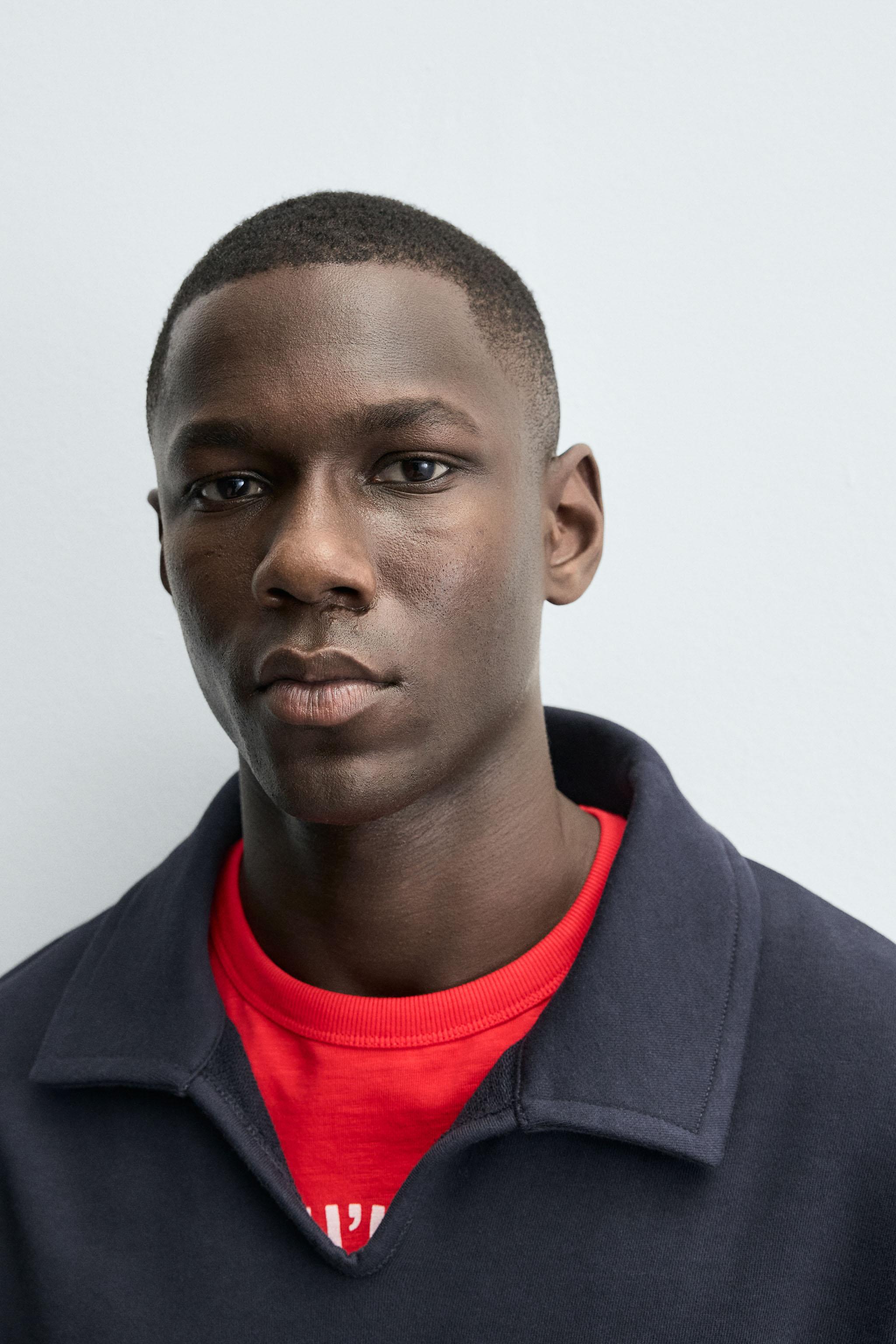 COTTON POLO SWEATSHIRT